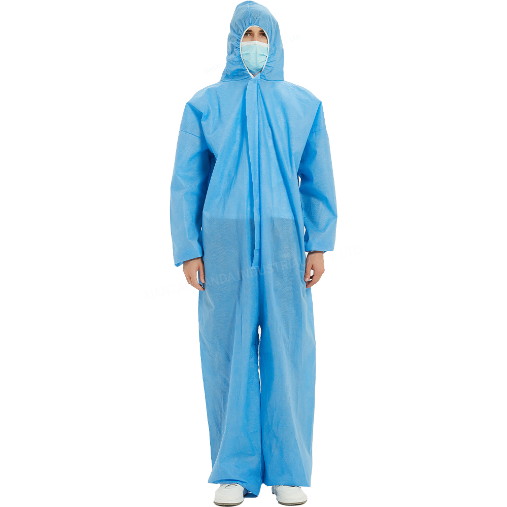  防護(hù)服 連帽不連腳 SMS 雙重門(mén)襟 白